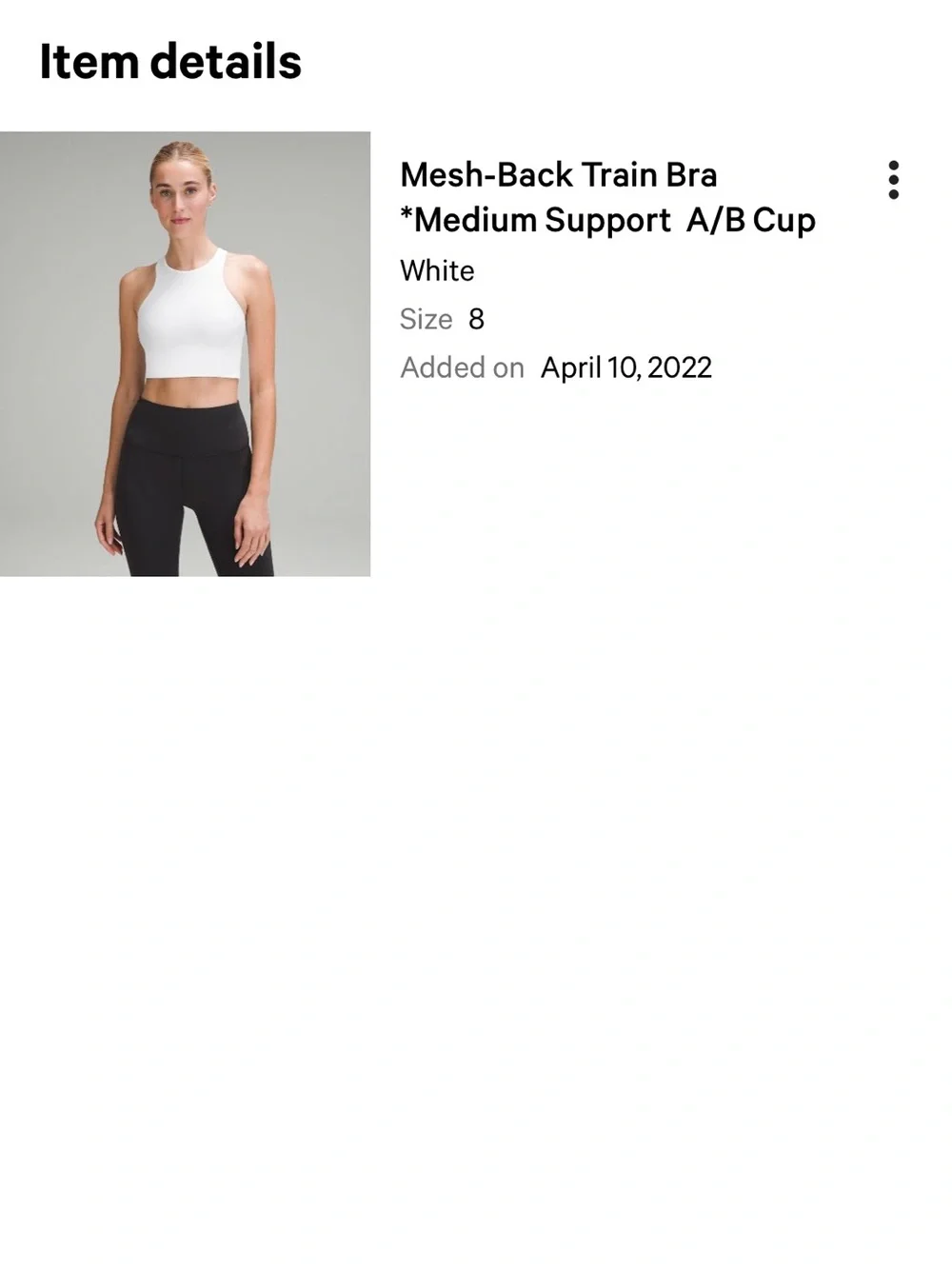 lululemon athletica White High-Neck Sport Bra